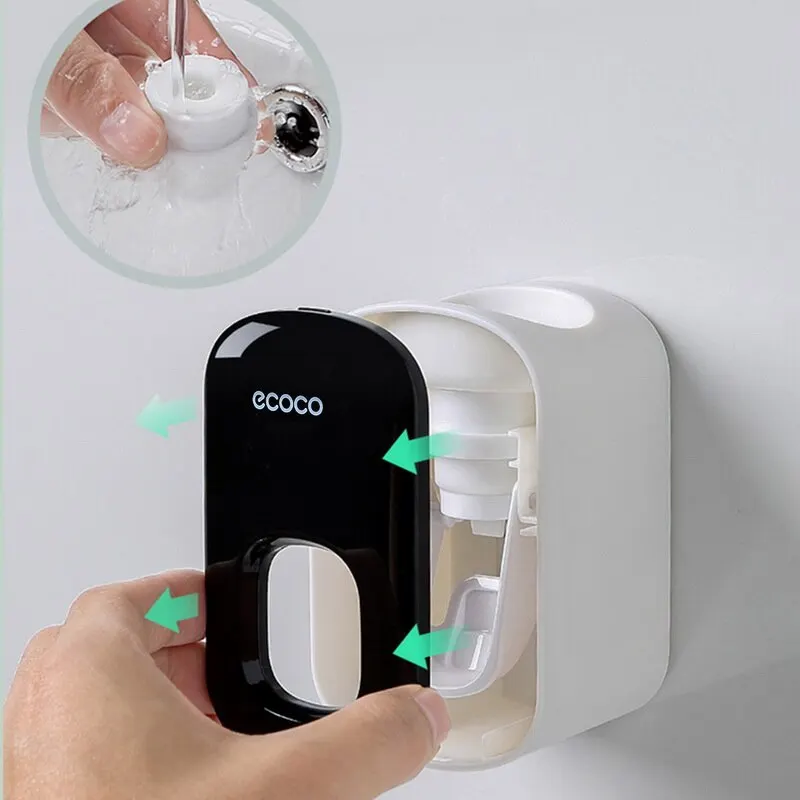 New Automatic Toothpaste Dispenser Dust-proof Toothbrush Holder Wall Mount Stand Bathroom Accessories Set Squeezer | Дом и сад