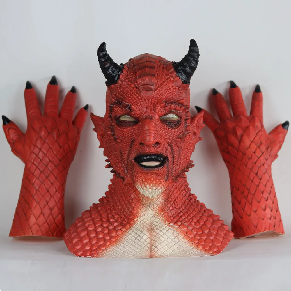 Игра Diablo демон Белиал косплей маски ребенок взрослый латексный шлем маска головные уборы лапы перчатки Хэллоуин маскарадный костюм реквизит костюм