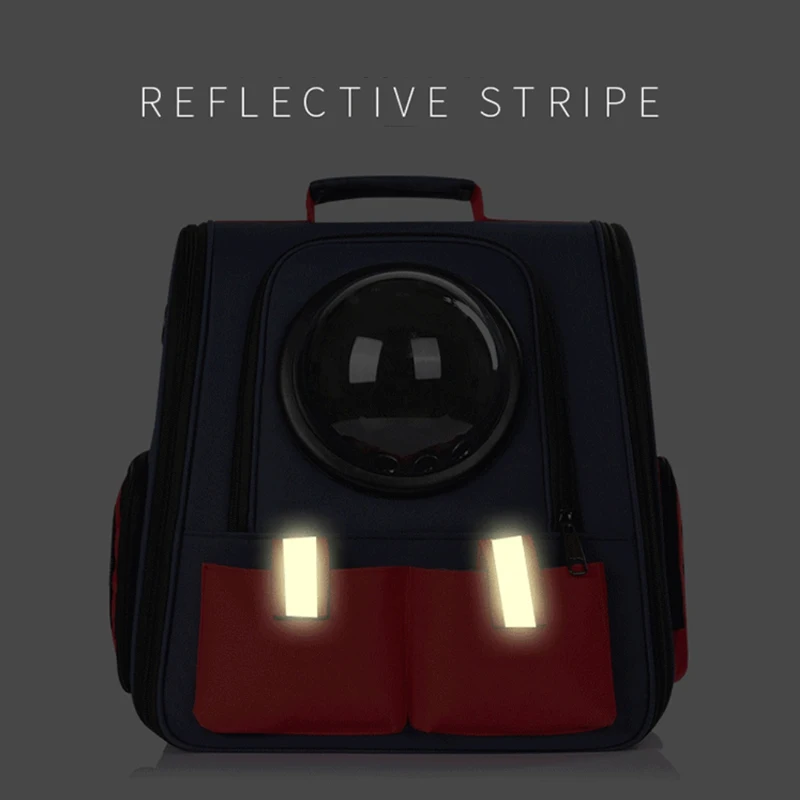 

Cat Backpack Capsule Pet Carrier Bags Breathable Comfortable Canvas Pet Bag Convenient Ventilation Puppy Cat Foldable Backpack