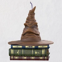 creative funny christmas tree decoration pendant sorting hat vocal action resin craft halloween harri potterss sound home decor