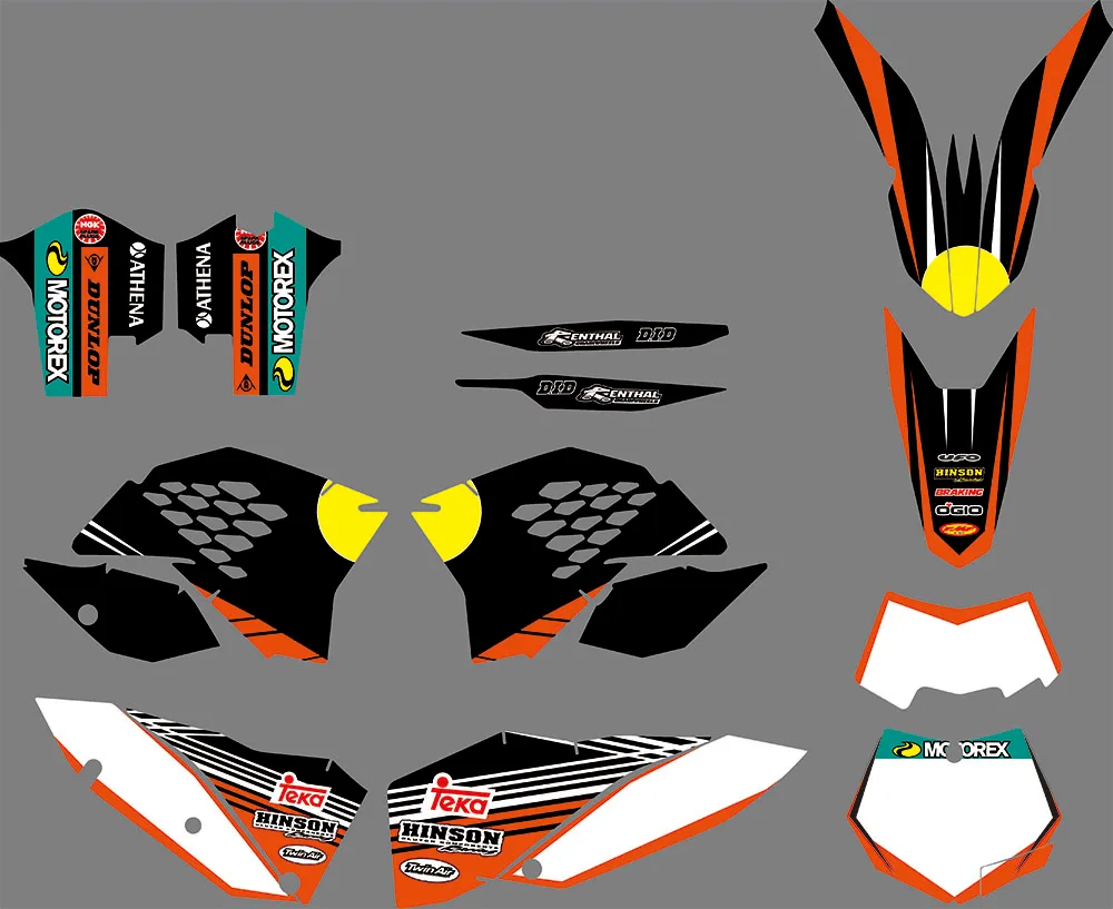 

Full Set Motocross Decal Sticker Graphic Kit for KTM 125 250 300 350 400 450 SXF SX-F SX 2007-2010 EXC EXC-F 2008 2009 2010 2011