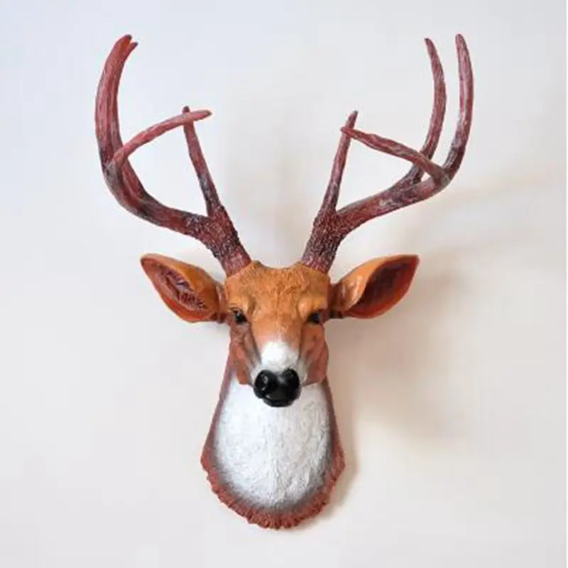 

Top quality!Deer head decoration Nordic style zhaocai town house animal head wall hanging three-dimensional wall backwall statue