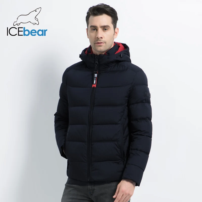 ICEbear новинка 2019 зимняя мужская куртка модное мужское пальто высокое качество