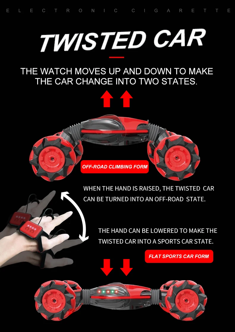 2019 Remote Control Stunt Car Gesture Induction Twisting Off-Road Vehicle Light Drift Dancing Side Driving Toy Gift for Kids |