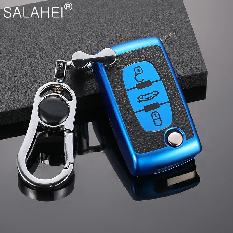 

TPU Car Remote Key Case Cover Shell For Peugeot 107 207 307 307S 308 407 607 For Citroen C2 C3 C4 C5 C6 C8 Keychain Accessories