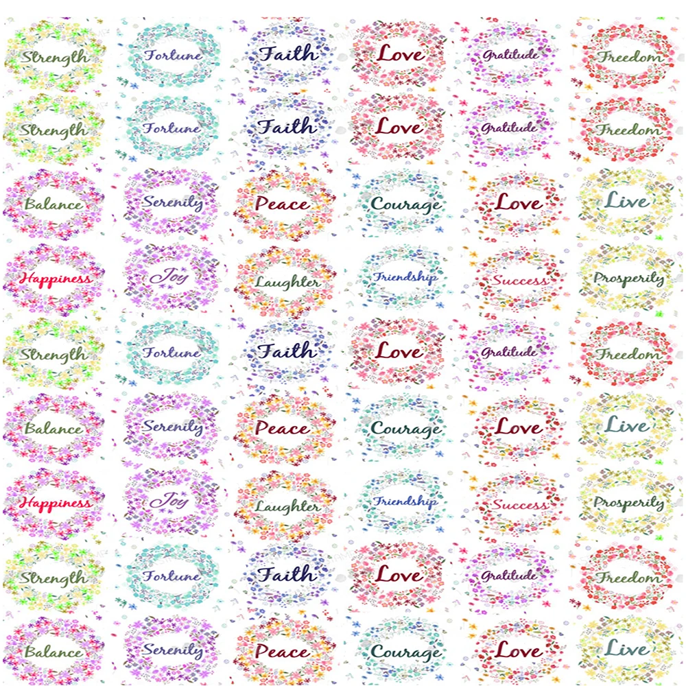 Full of Inspiration Words Transfer Paper Meringue Cake Decoration Printing Sheet sugar stamp paper A4 Size Birthday Decorations | Дом и сад