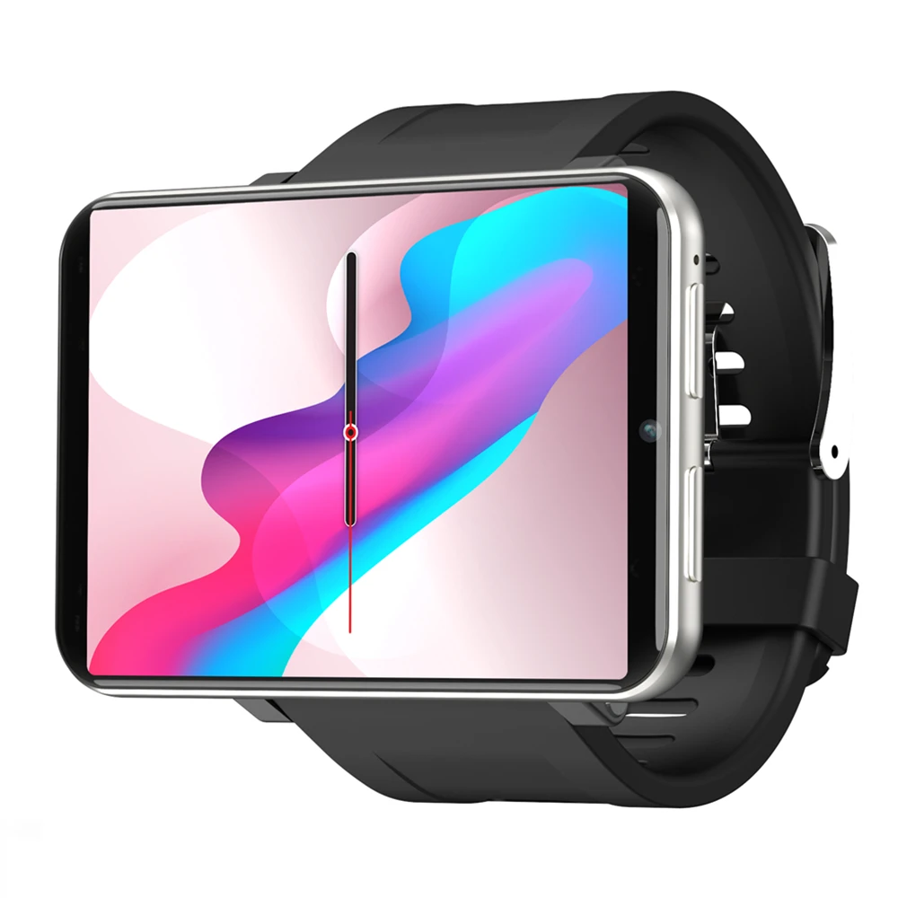 Серебристый Смарт-часы LEMFO LEMT Android 7,1, 3 ГБ+ 32 ГБ, 2,86 дюйма, поддержка 4G, sim-карты, gps, Wi-Fi, 2700 мА/ч, большая батарея, мужские умные часы - Цвет: Серебристый