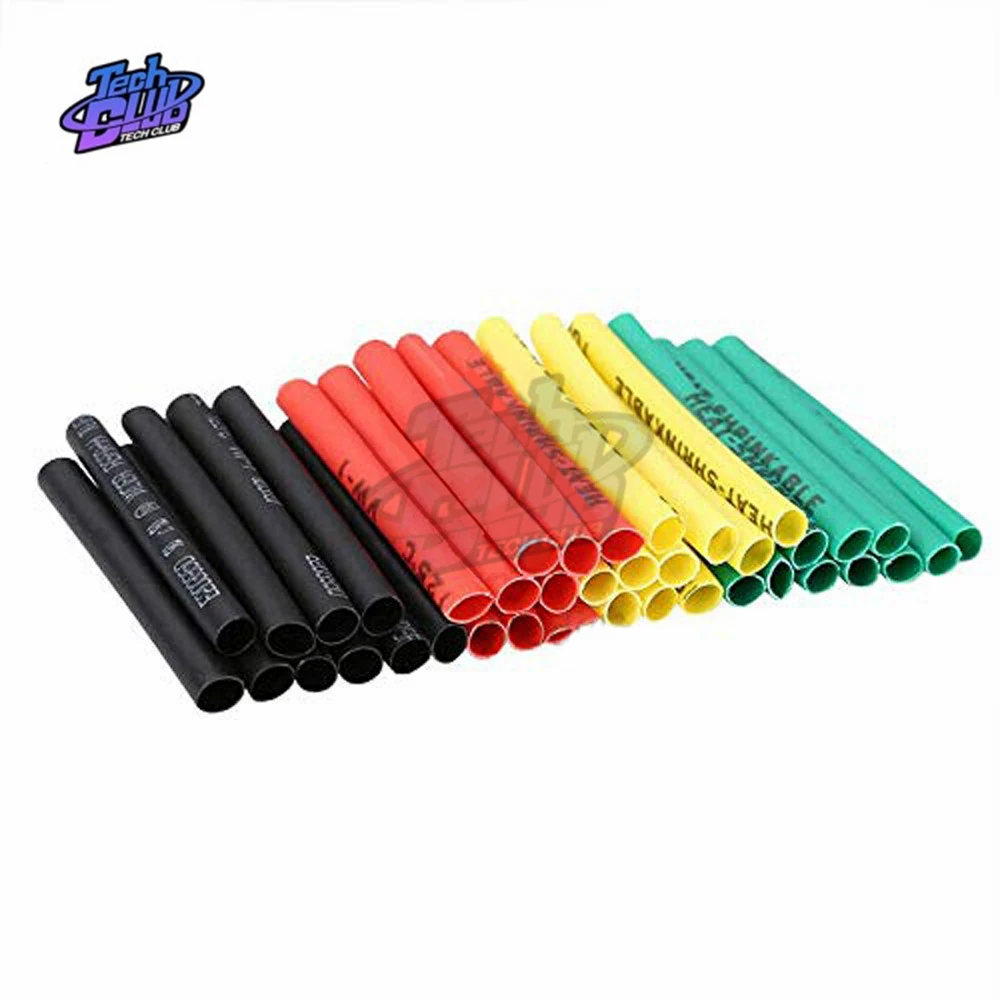 400 шт./лот термоусадочная трубка из полиолефина 8 размеров 1 14 мм 2:1 провод