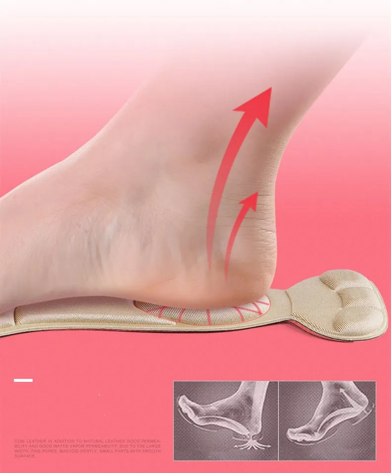 1 Pair Insole women shoe heel pads non slip pad Inserts soft sponge breathable massage woman heel protector insoles for shoes