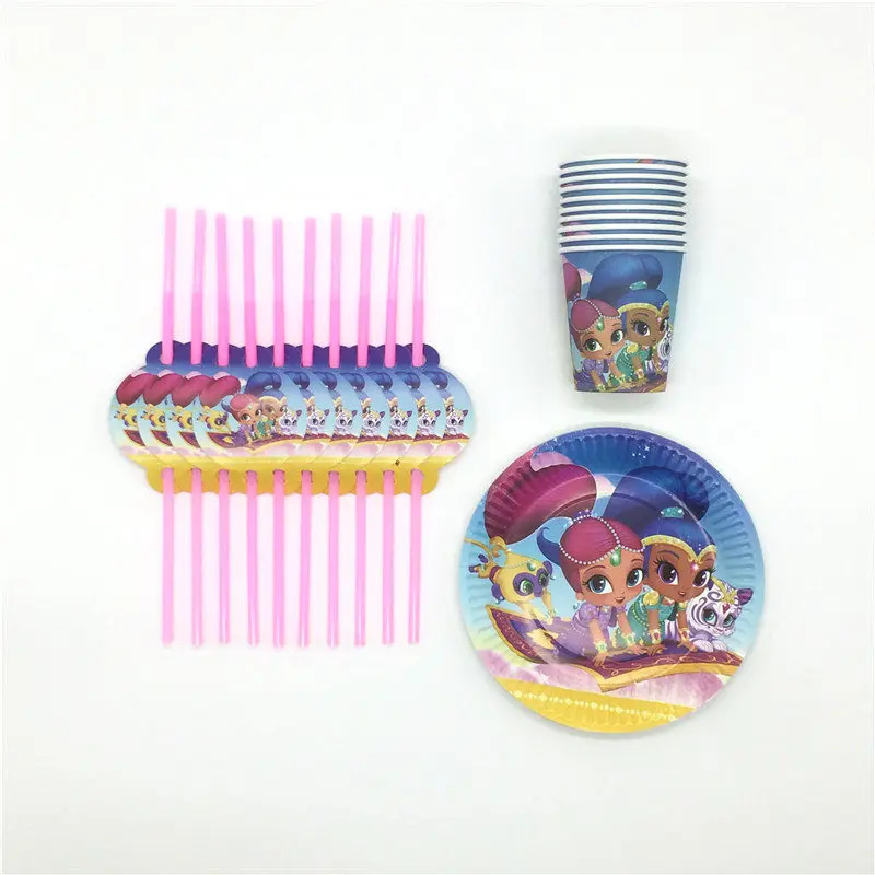51 шт./лот изображением Шиммер и шайн из мультфильма бумажный стаканчик салфетка
