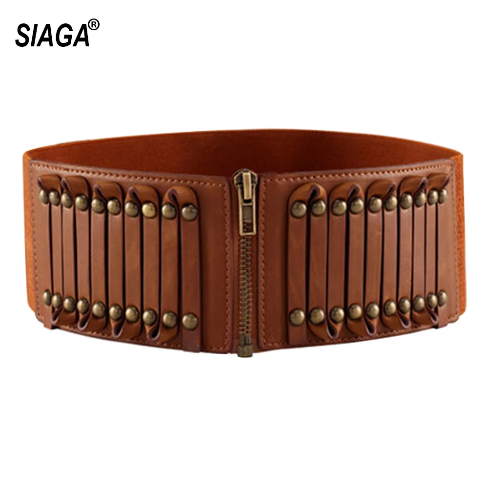 Новые женские ретро коричневый пальто декоративные кожаные ремни для мужчин и
