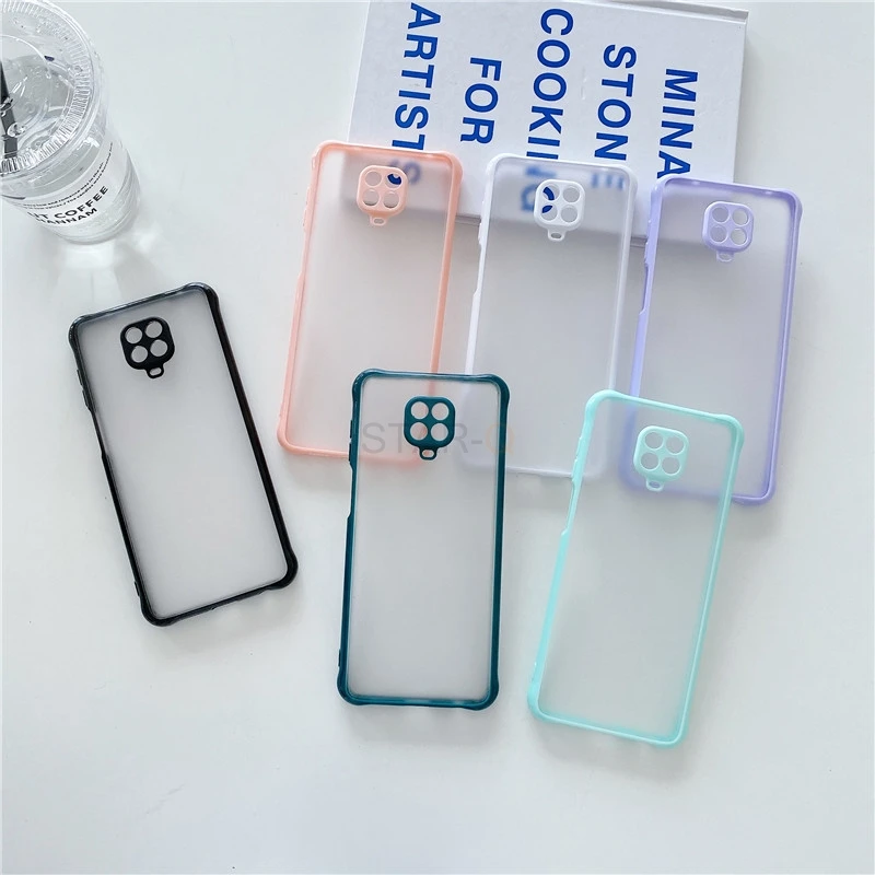 

Airbag Shockproof Matte Case For Xiaomi Redmi Note 8 9 Pro On Redmi 9A 9AT 9C Nfc 9 Translucent Silicone Hard Back Cover