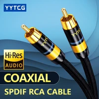 HiFi Digital Audio Coaxial Cable OD7 0 Premium Stereo Audio Rca Rca Male Coaxial Cable Speaker Hifi Subwoofer Cable