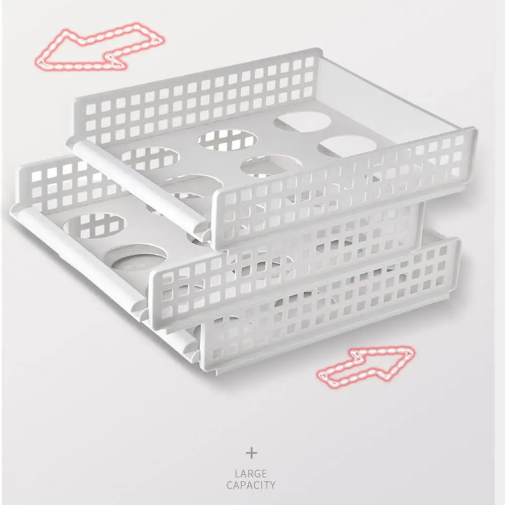 

Detachable Shirt Stackable Lazy People Board Rack Drawer Clothes Shelf Wardrobe Clothes Socks Sliding trajectory Storage Basket