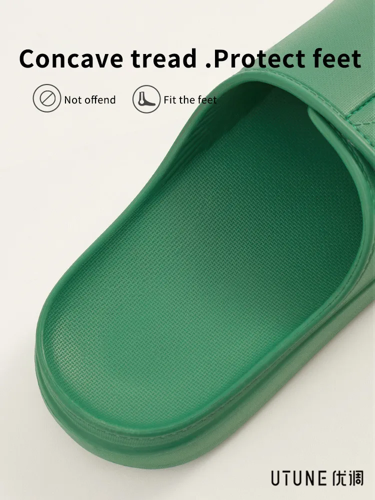 

UTUNE Summer Slides Men Outside Shoes Adjustable Slippers For Man Outdoor Beach Sandals Thick Sole EVA Indoor Non-slip Brown