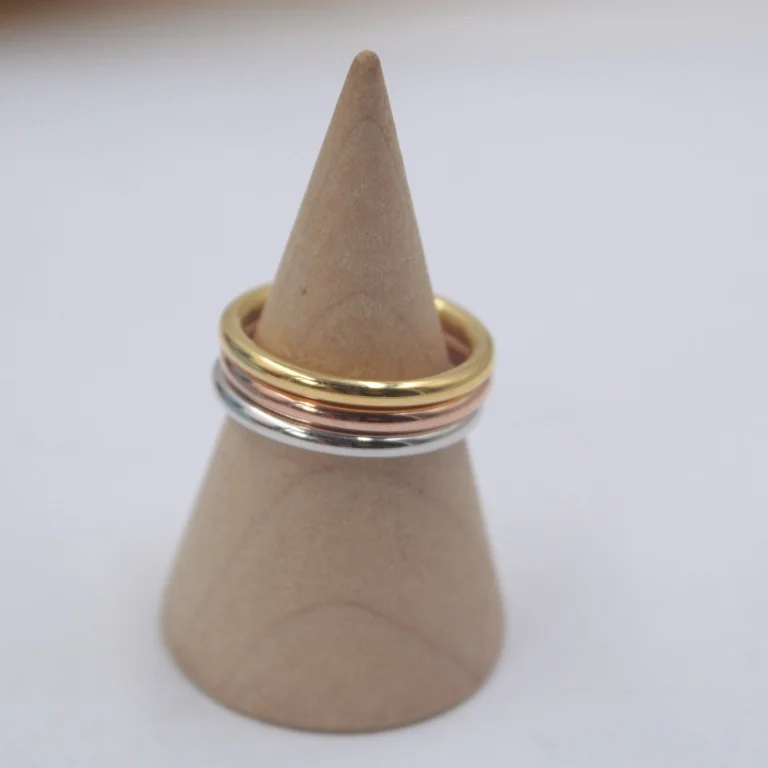 Женское гладкое кольцо из чистого розового золота 18 К подарочное обручальное с