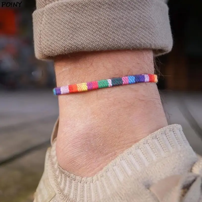 Браслет-Шарм Радужный Плетеный вручную для женщин | Украшения и аксессуары