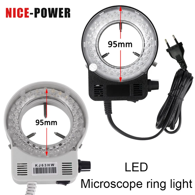 

Регулируемая лампа для микроскопа 0-100%, камера с источником света, светодиодный кольцевой светильник, осветительная лампа для микроскопа, с...