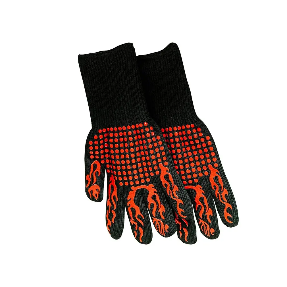 

BBQ Gloves High Temperature Resistance Oven Mitts Fireproof Barbecue Heat Insulation Microwave Gloves For Barbecue