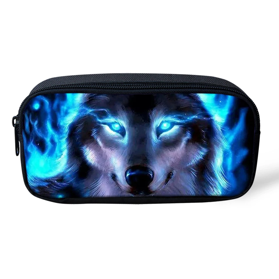 HaoYun Kids Pencil Case Cartoon Wolf Prints Pattern Students Stationery Box Children's School Pen Bags Girls Kawaii Beautician | Багаж и
