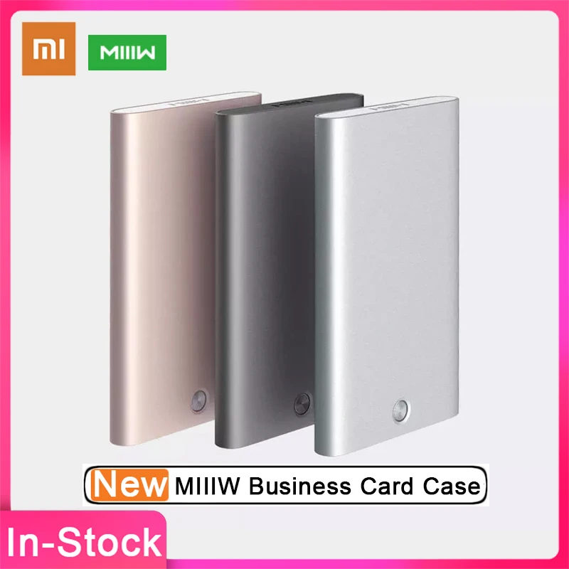 Новинка автоматический выдвижной мужской Футляр для визиток Xiaomi MIIIW тонкий