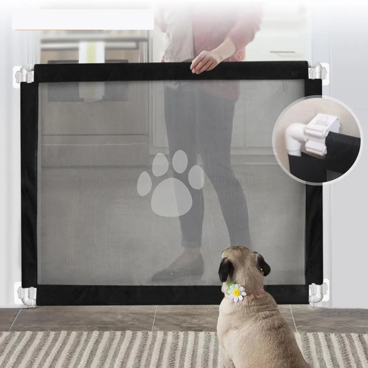 Защитная дверь для домашних животных сетка собак Детский защитный барьер с