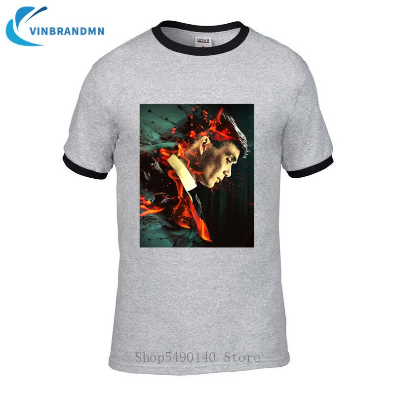 Классические футболки с надписью Peaky blinders модные мужские короткими рукавами в