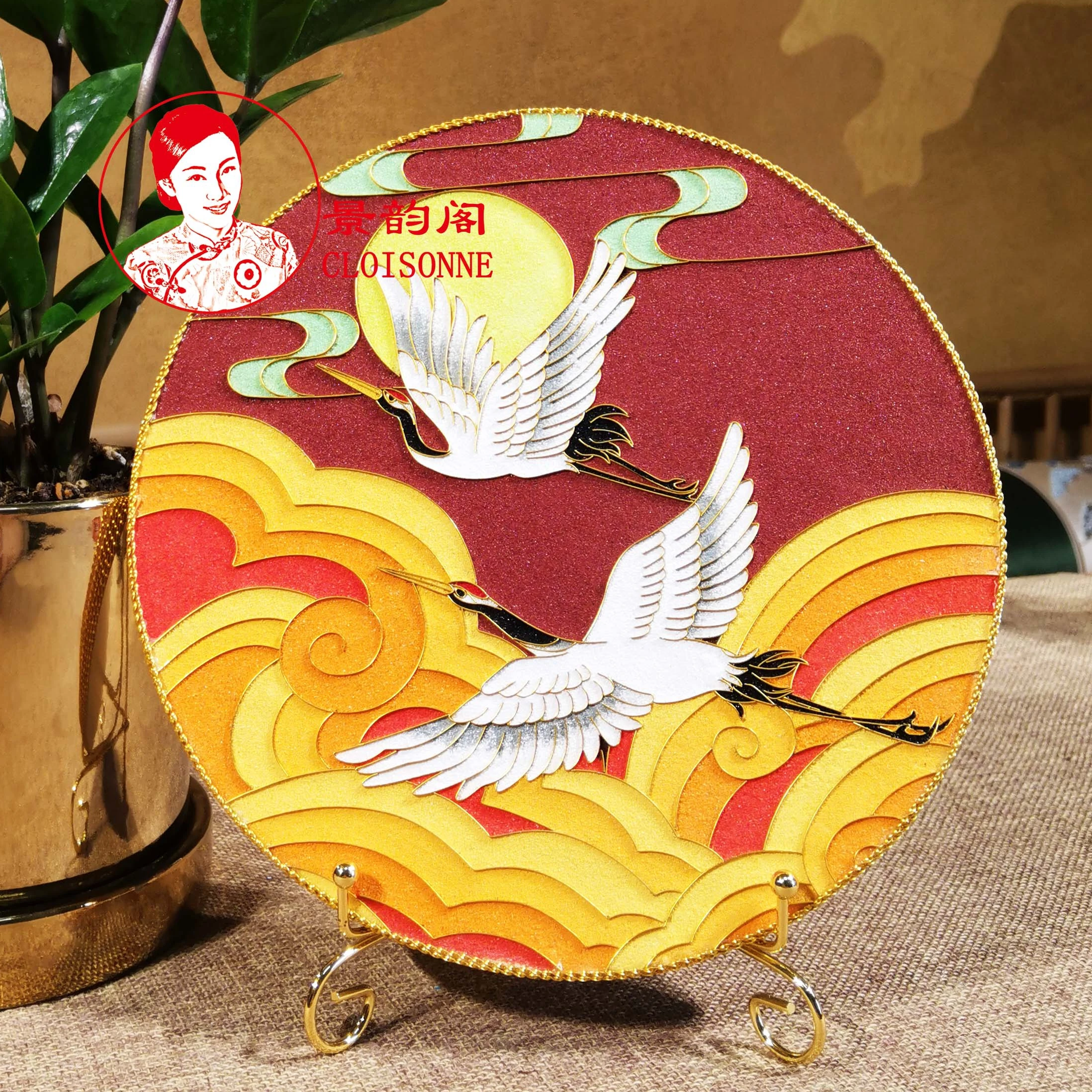 

Biyi Cloisonne Painting Cloisonne Enamel Painting DIY Material Package Gold Silk Sand Painting Chinese Traditional Culture