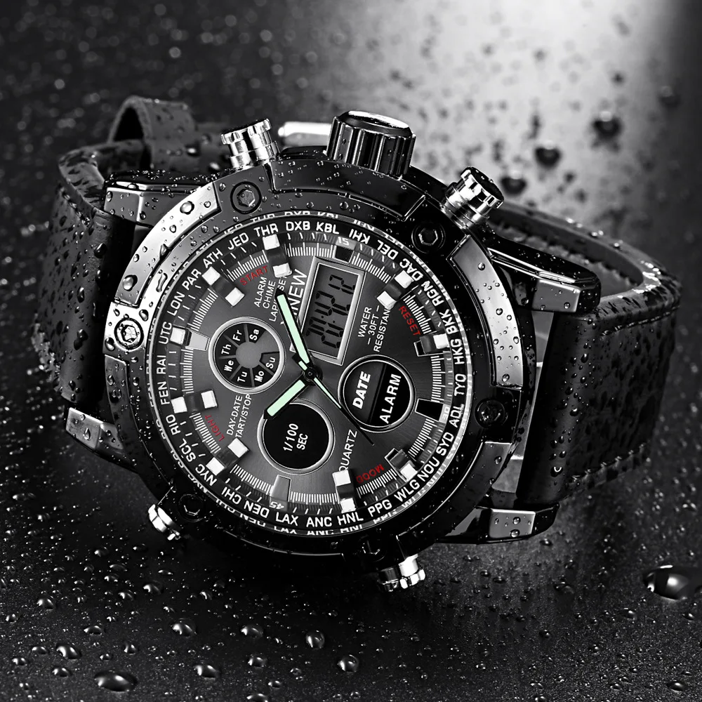 Xinew Watch Belt Electronic Shuangxian Sports Male Table mens watches top brand luxury | Наручные часы