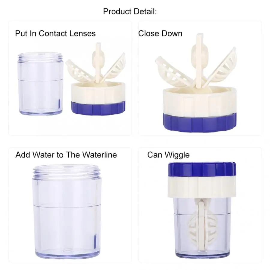 Портативный ручной очиститель контактных линз чистящие линзы пластиковый чехол