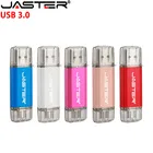 JASTER USB 3,0 Type-c USB флэш-накопитель 2 в 1 usb флэш мини Металл 8 ГБ 16 ГБ 32 ГБ 64 Гб type c OTG U stick memoria stick pendrive