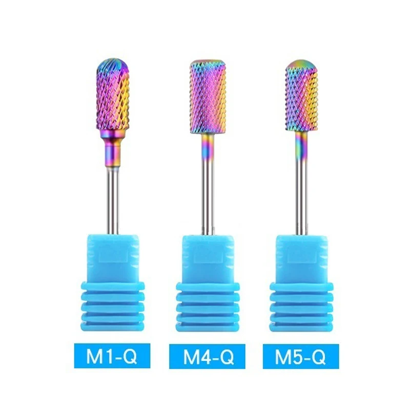 

5PCS/Set Tungsten Carbide Nail Drill Bits Set Milling Cutters For Manicure 3/32" Electric Nail Drill Machine Nail Tool Nail File