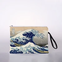 japan ukiyo e printing womens cosmetic bag cute casual travel portable storage handbag cosmetic bag toiletry bag