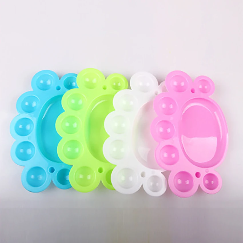 8-след Форма Пластик палитра лоток студент искусства Краски Цвет Палитра Картина