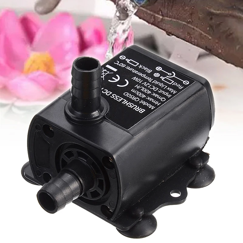 DC 12V 10W Micro Pump Brushless Submersible Water Filter Waterproof Aquarium 400L/H For Air Fish Pond Tank | Дом и сад