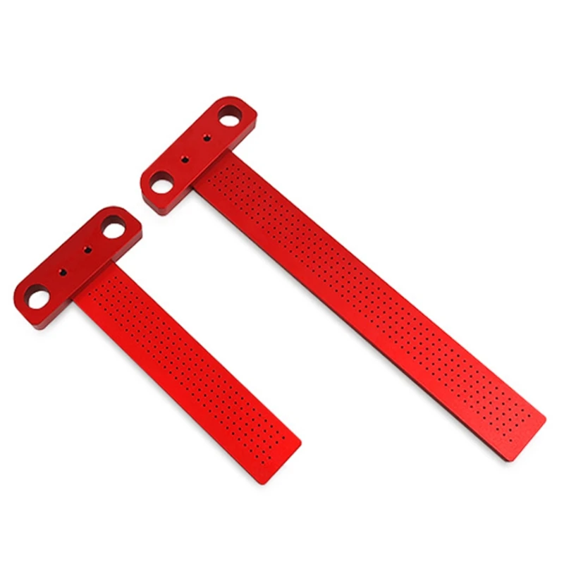 

T Type Square Ruler Precision Woodworking Scriber Hole Positioning Marking Tool