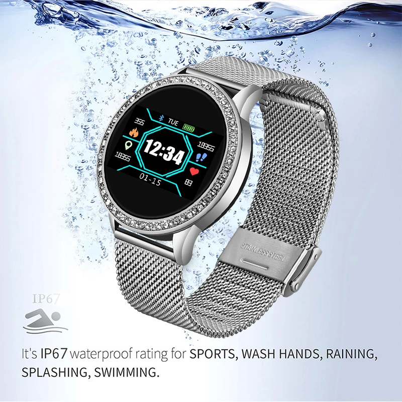 Новинка женские часы с бриллиантами стразы женское платье умные Золотая