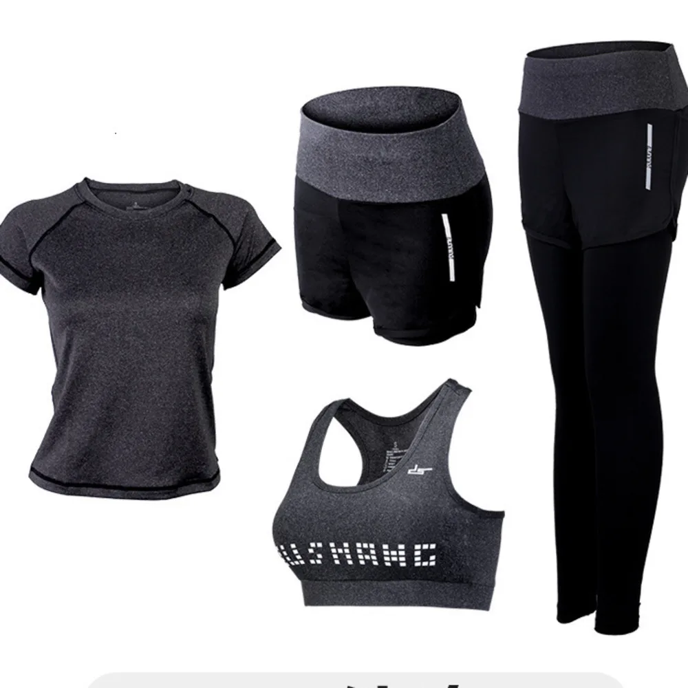 Женский спортивный костюм для йоги 5 шт. в комплекте дышащая Спортивная одежда
