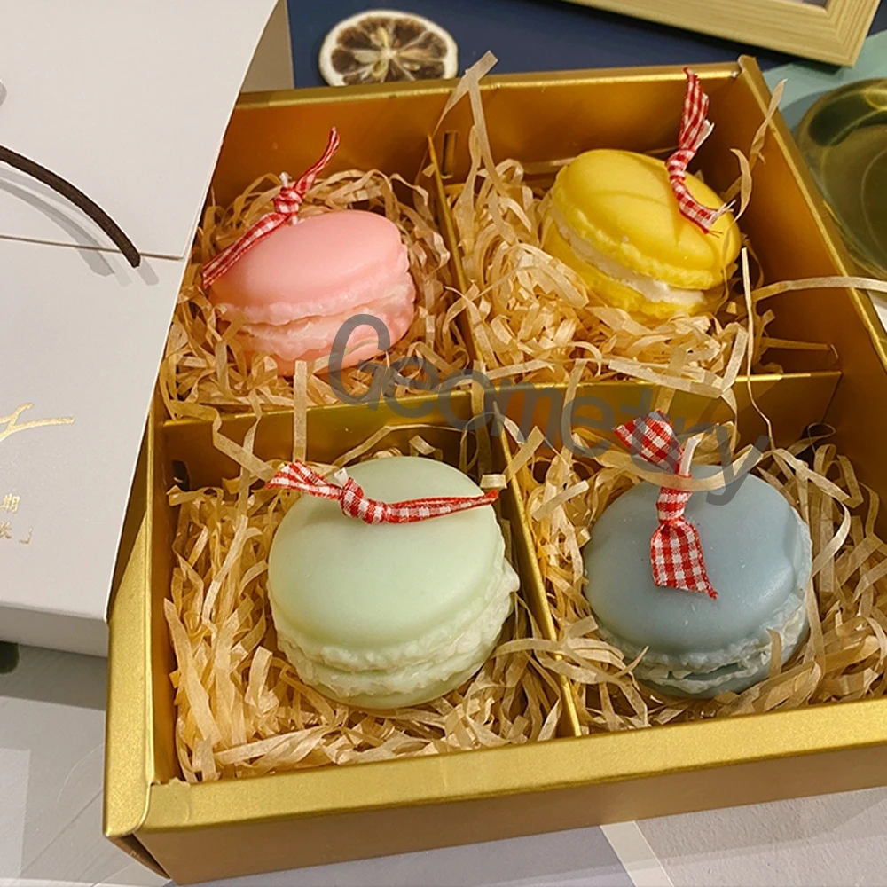 

3D Macaron Soap Candle Silicone Mold DIY Burger Cake Mould New Year Gifts to Friends