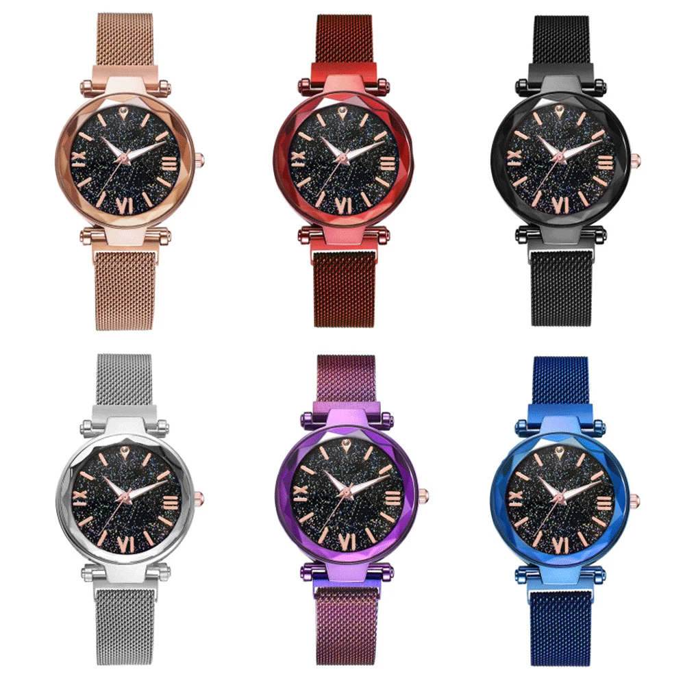 

Luxury Women Watches Magnetic Starry Sky Female Clock Quartz Wristwatch Fashion Ladies Wrist Watch Elegant Lady Watch Gifts