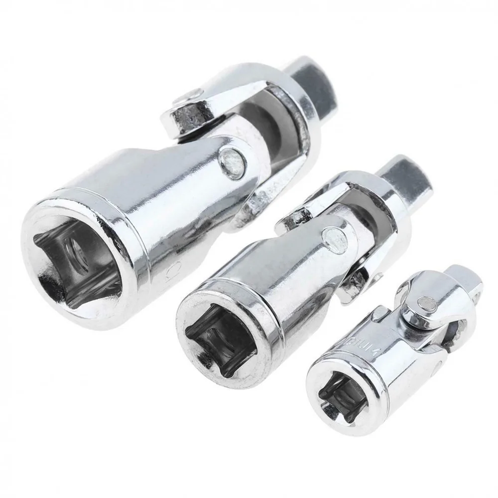 

3Pcs Joint Adaptor Accessories Silver Electric wrench Parts Set Socket Swivel