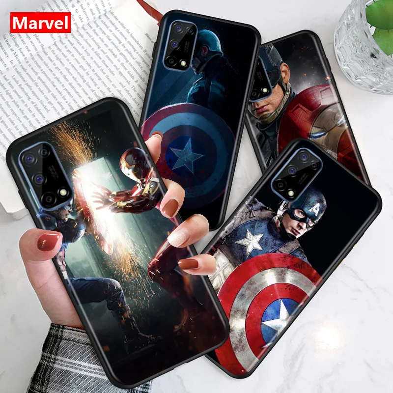 

Marvel Avengers Super Hero Captain America For Huawei Honor V9 Play 3E 8S 8C 8X MAX 8A Prime 8 7S 7A Pro 7C Black Phone Case