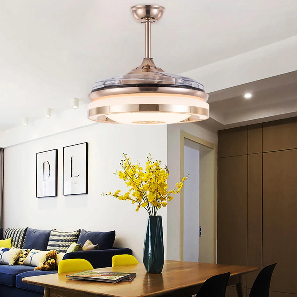 Online Unsichtbare Led Decke Fan Licht Smat Unterstützung Handy APP Inverter Esszimmer Schlafzimmer Mit Fernbedienung Dimmen