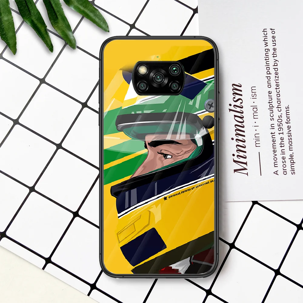 

Ayrton Senna F1 Phone Case For Xiaomi Mi Note 10 A3 9 MAX 3 A2 8 9 Lite Pro Ultra black Waterproof Trend Cover Painting Back Tpu