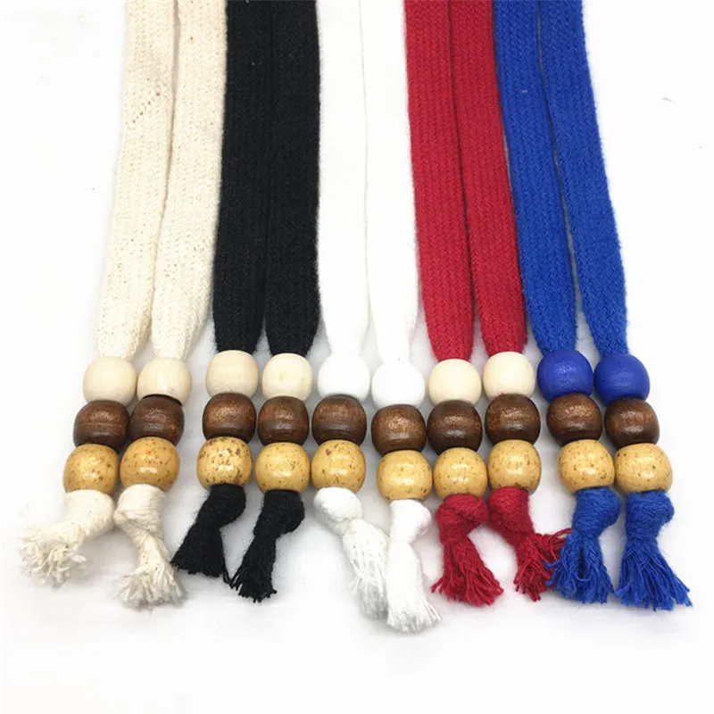 Плетеный Канатный ремень из полиэстера с деревянной крышкой для женщин|Шнуры| |