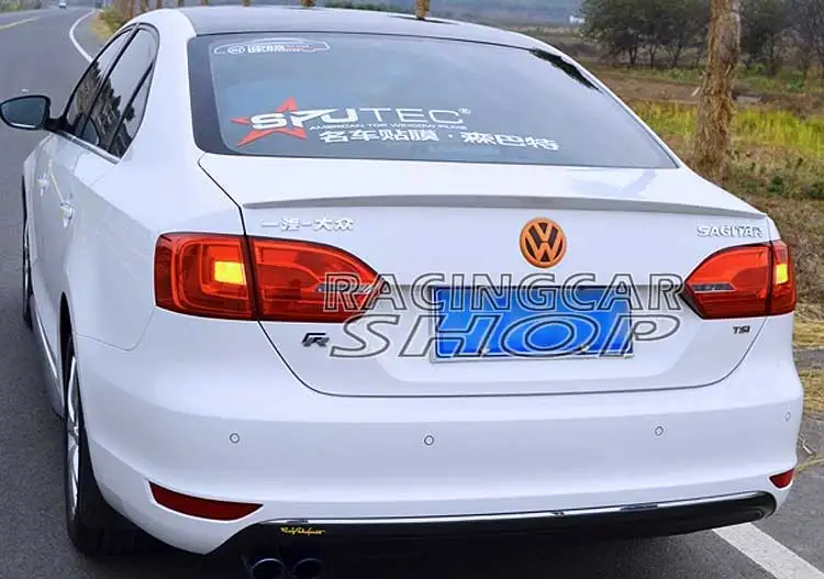 Неокрашенный спойлер для багажника в стиле P VW Jetta A6 MK6 GLI 2011 2013 V015F|Спойлеры и