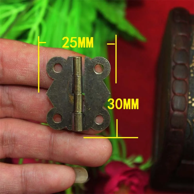 50 шт бронзовый тон металлический шарнир дверная петля шкафа 4 отверстия