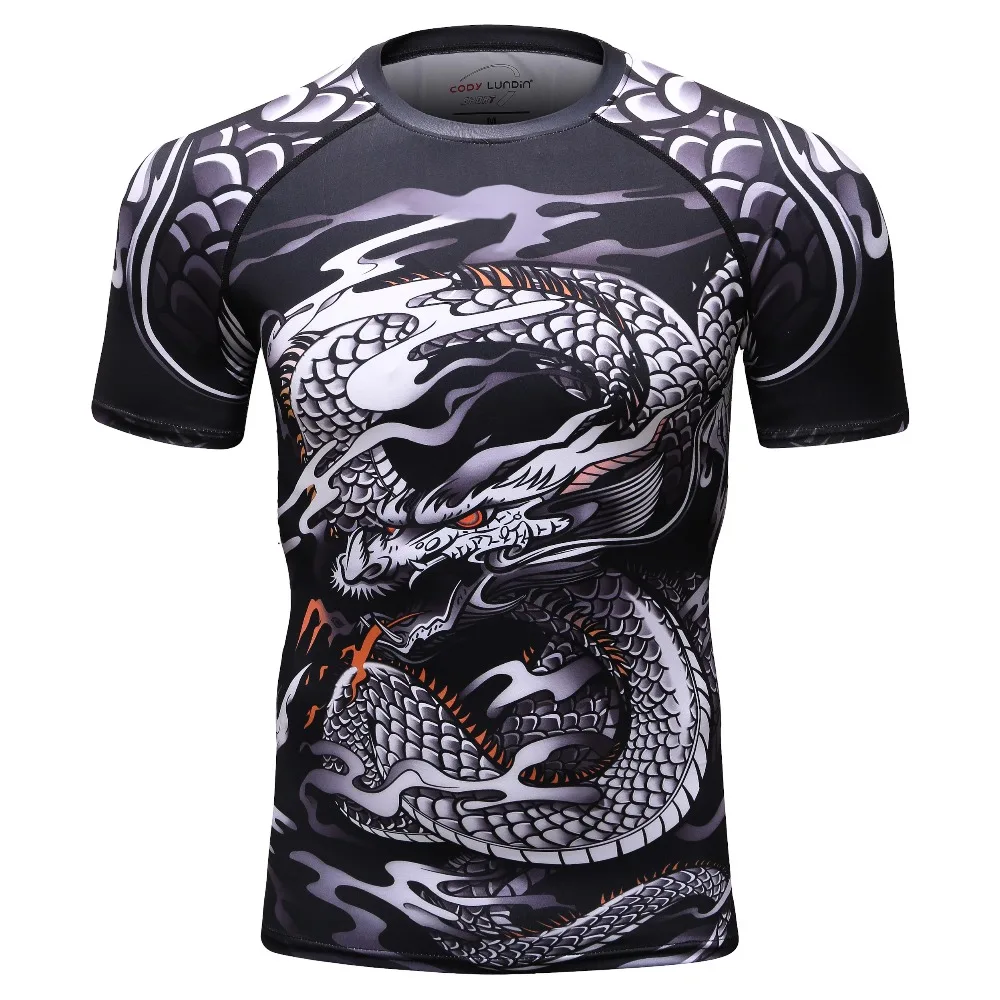 

Shirt with 3D printing and compression for men's gym, short-sleeved T-shirt, anti-scald, new 2021