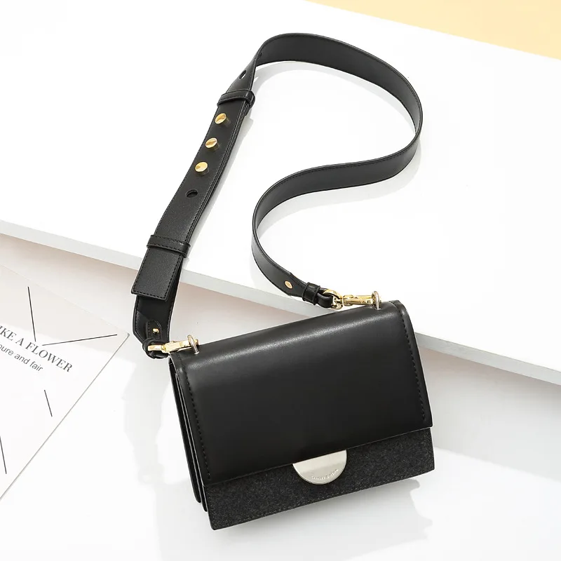 Genuine Leather Wide Shoulder Bag Strap Adjustable Snap Design 90cm-110cm Fashion Luxury Women Bag Handles Belts Accessories