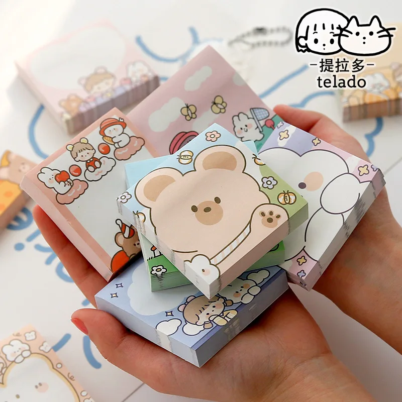 

100 sheets Butter Rabbit Diary Sticky Message Notes Memo Pad Decoration Memo Pad Colors Sticky Notes Office Memo Note
